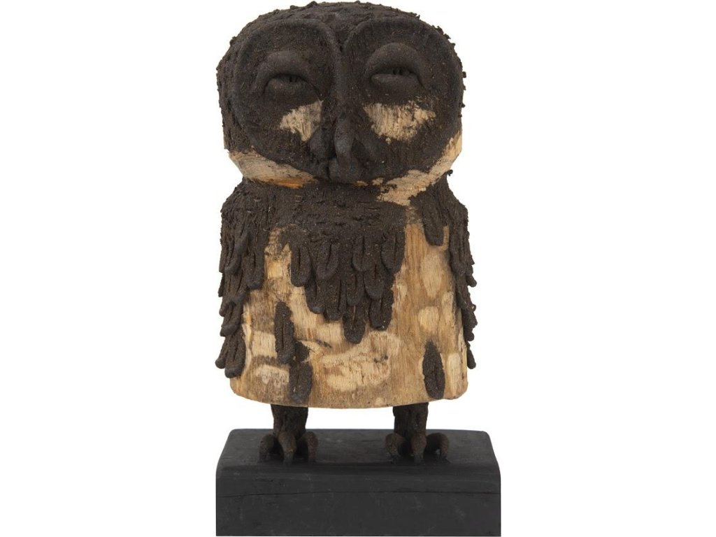 Girl Owl, Carved Animal - image 1