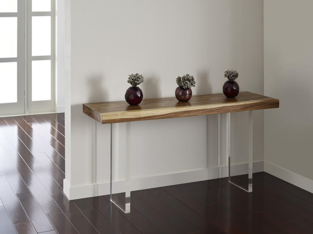 Floating Console Table, Acrylic Legs - image 2