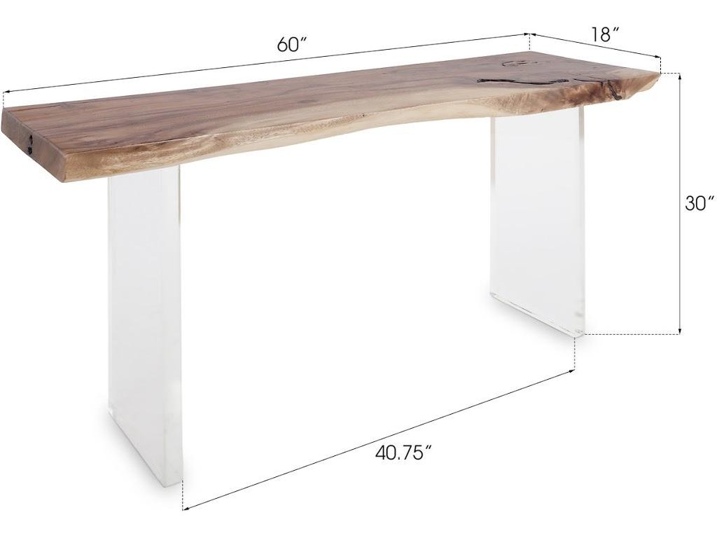 Floating Console Table, Acrylic Legs - image 3
