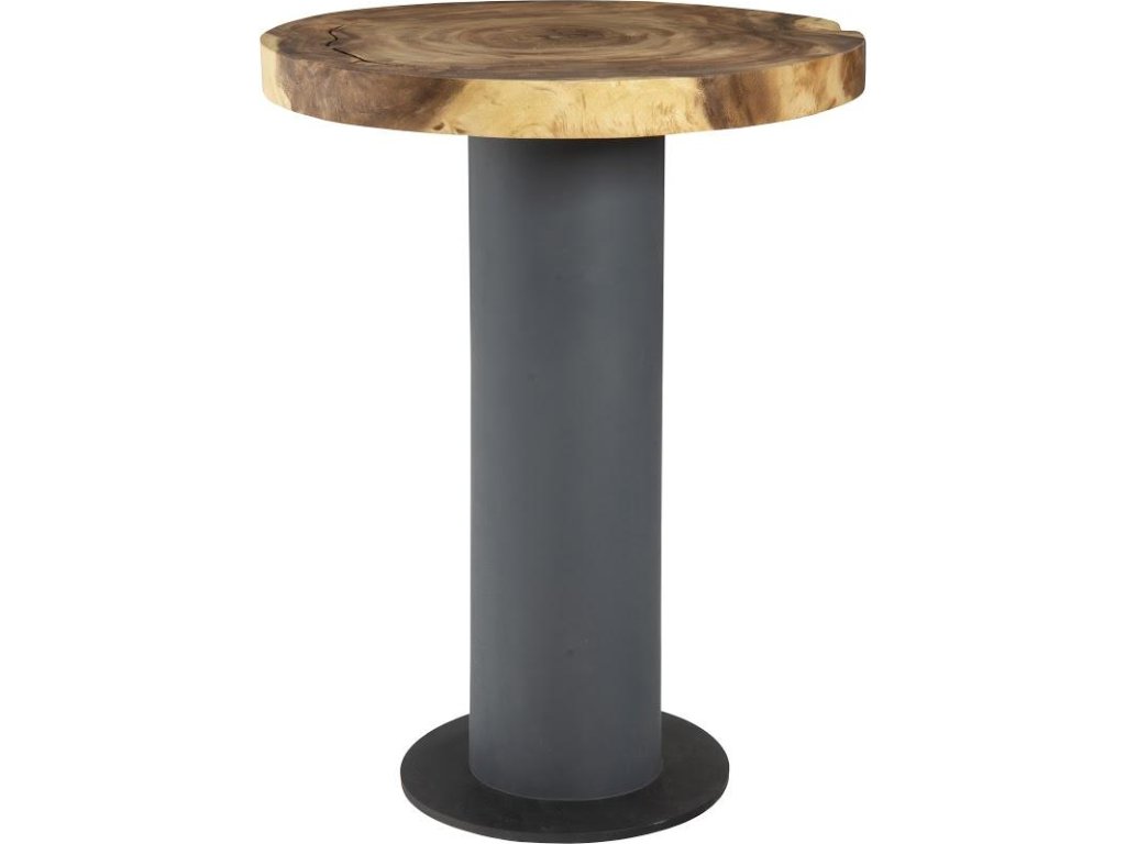 Concrete Bar Table, Chamcha Wood Top - main image