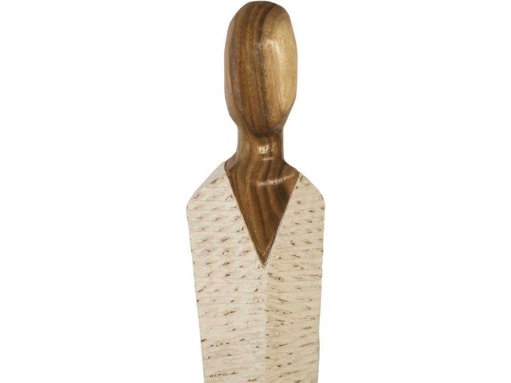 Vested Female Sculpture, Medium, Chamcha, Natural, White, Gold - image 1