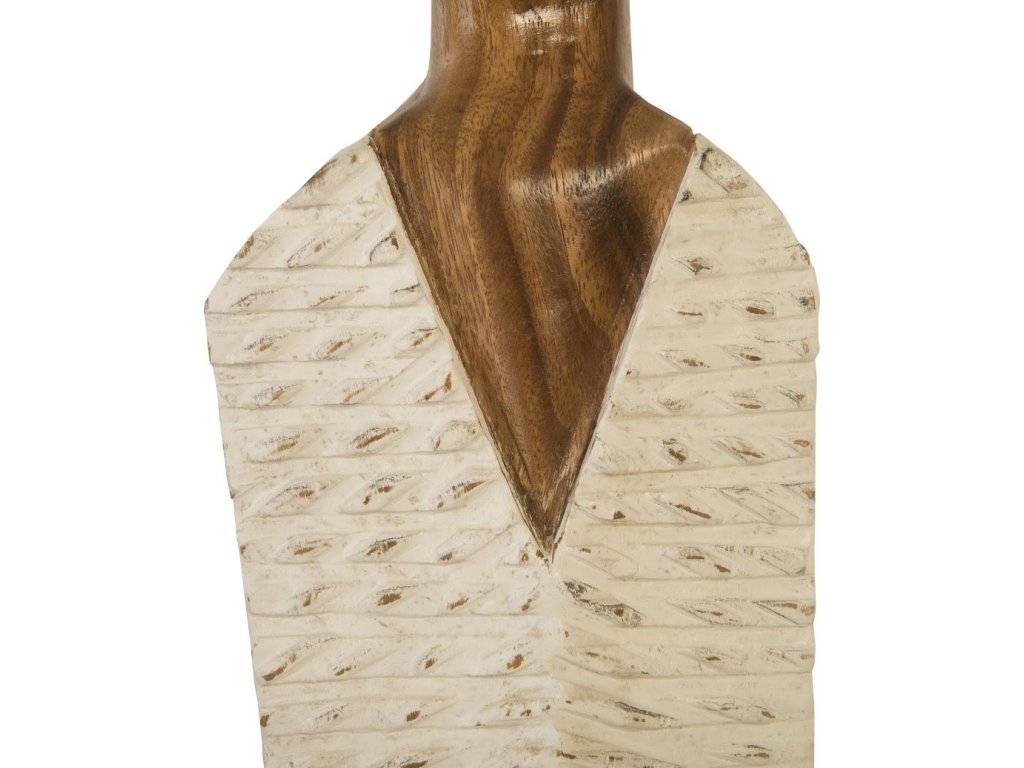 Vested Female Sculpture, Medium, Chamcha, Natural, White, Gold - image 2