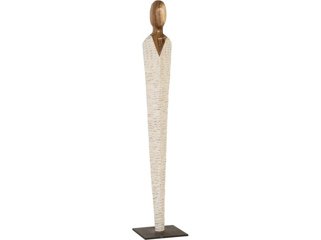 Vested Female Sculpture, Medium, Chamcha, Natural, White, Gold - main image