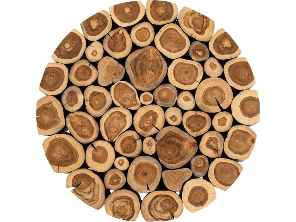 Boscage Coffee Table on Black Metal Legs, Round - image 1