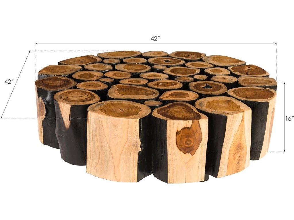 Boscage Coffee Table on Black Metal Legs, Round - image 4