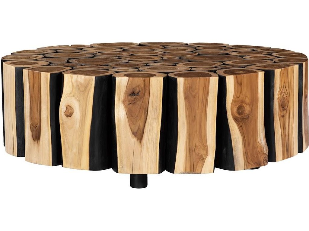 Boscage Coffee Table on Black Metal Legs, Round - main image
