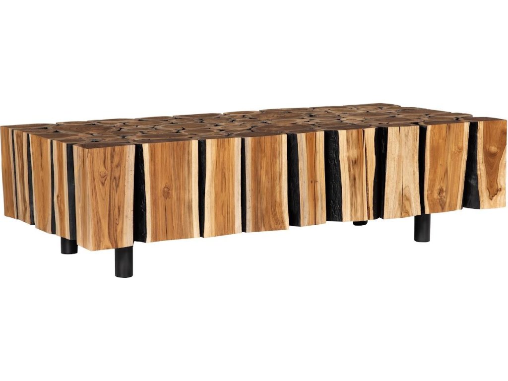 Boscage Coffee Table on Black Metal Legs, Rectangular - image 2