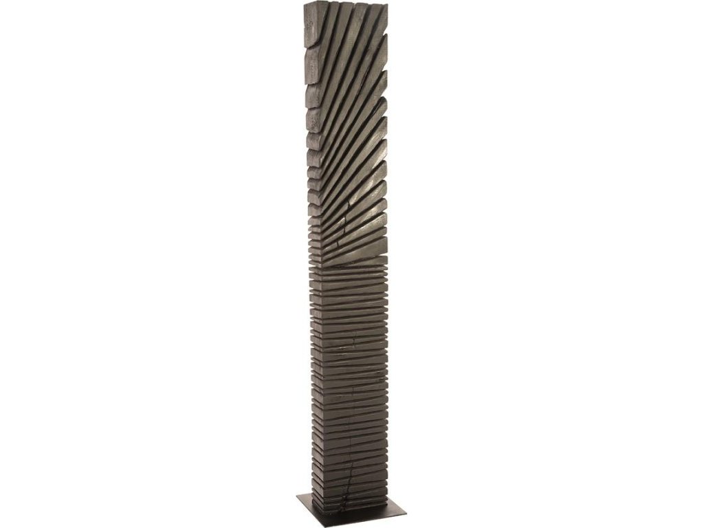 Black Wood Abstract Sculpture, Assorted with Natural Characteristics - main image