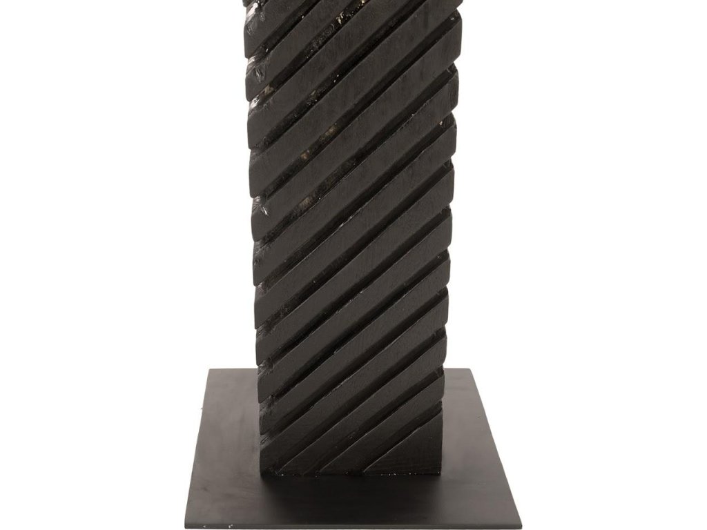 Black Wood Abstract Sculpture, Assorted with Natural Characteristics - image 2