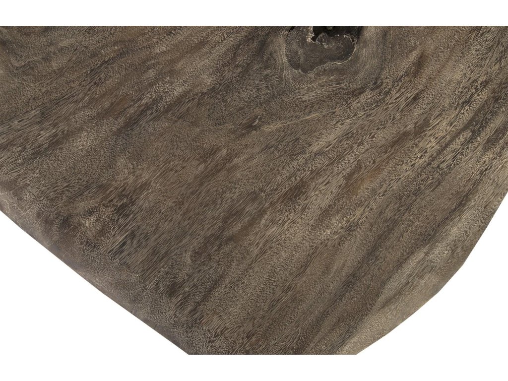 Skipping Stone Coffee Table, Brown Stone, Forged Legs - image 4