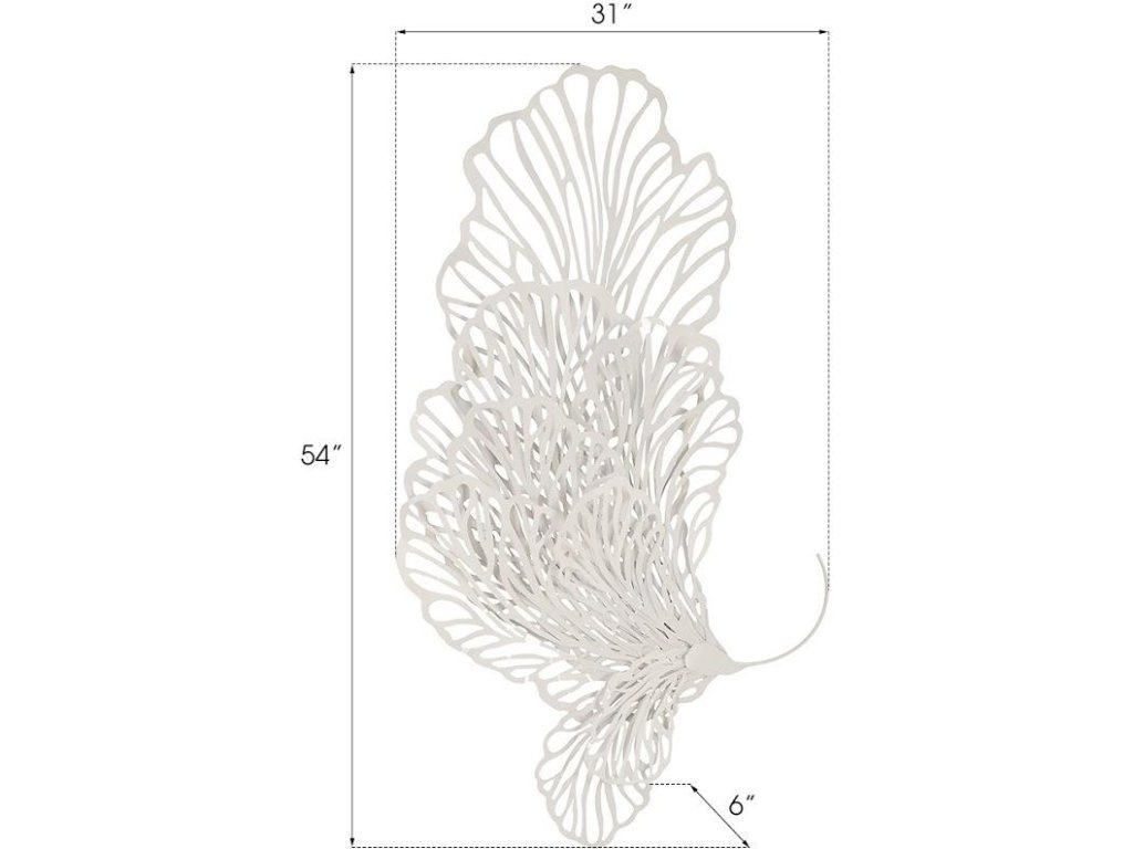 Butterfly Wall Art, White, MD - image 2