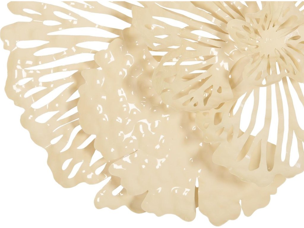 Flower Wall Art, Small, Ivory, Metal - image 2