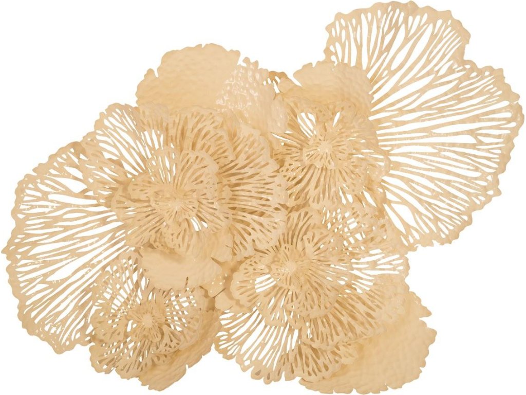 Flower Wall Art, Large, Ivory, Metal - main image