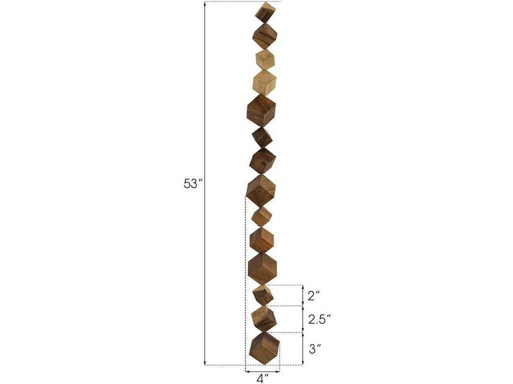 Dice Wall Art, Chamcha Wood, Natural - image 3