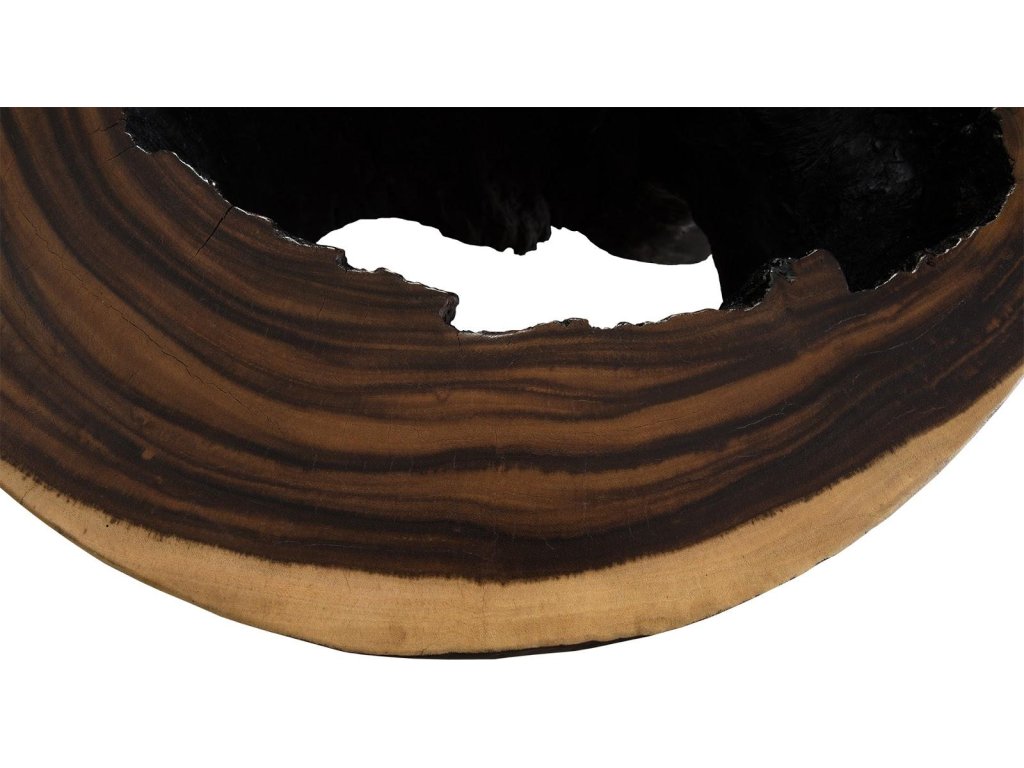 Chamcha Wood Side Table, Burnt Edge - image 2