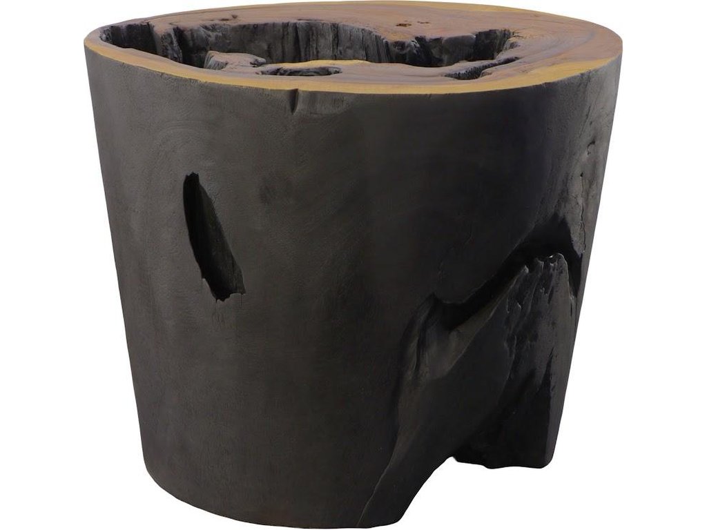 Chamcha Wood Side Table, Burnt Edge - main image