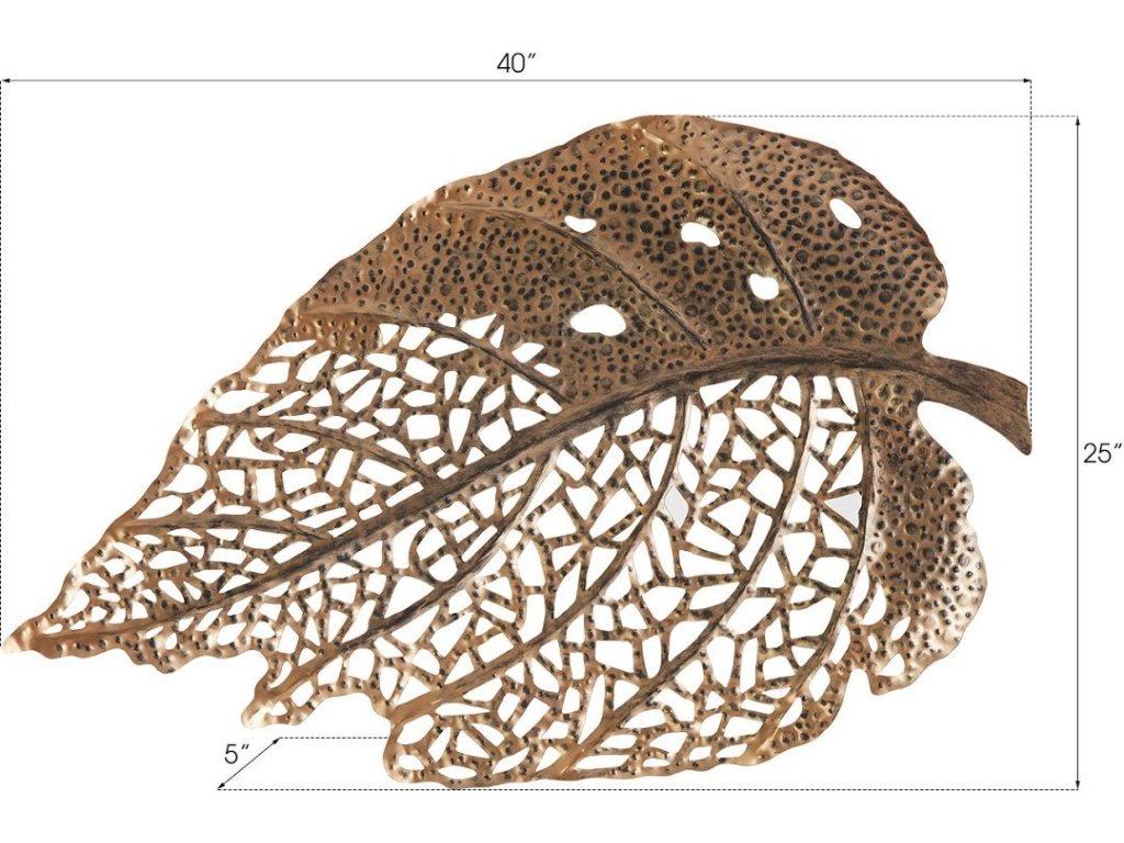 Birch Leaf Wall Art, Copper, MD - image 3