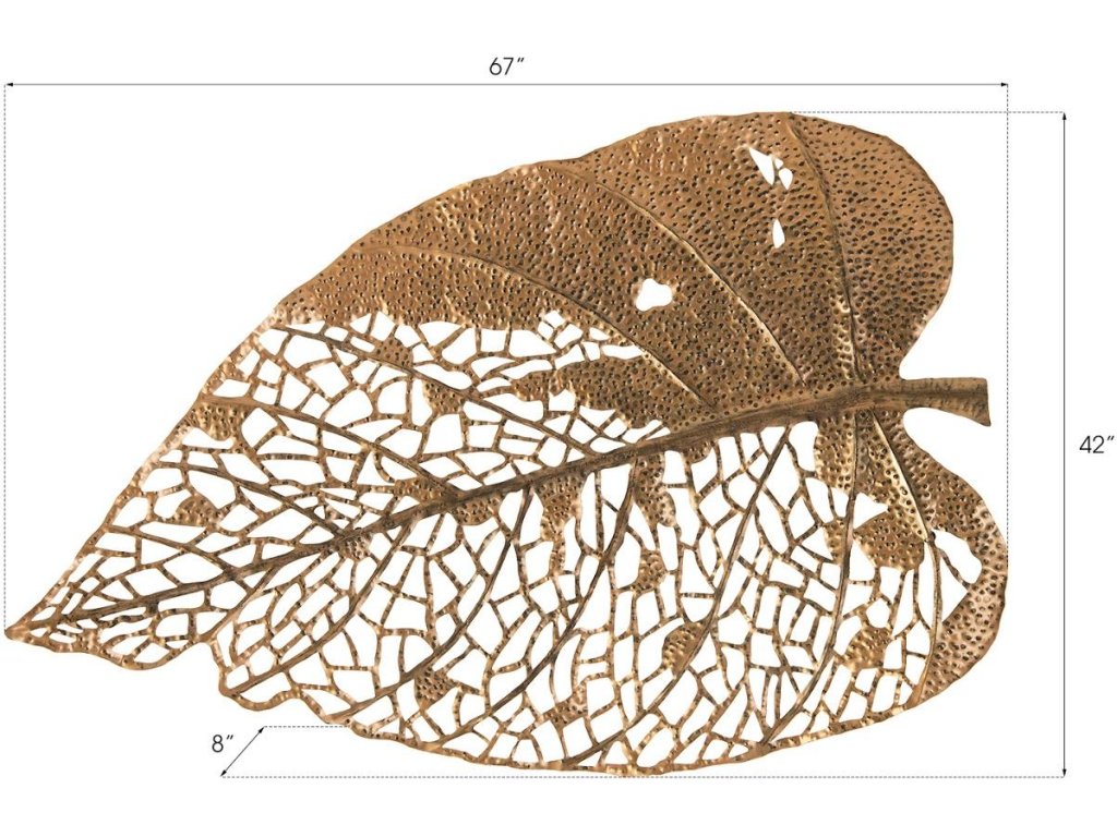 Birch Leaf Wall Art, Copper, XL - image 3