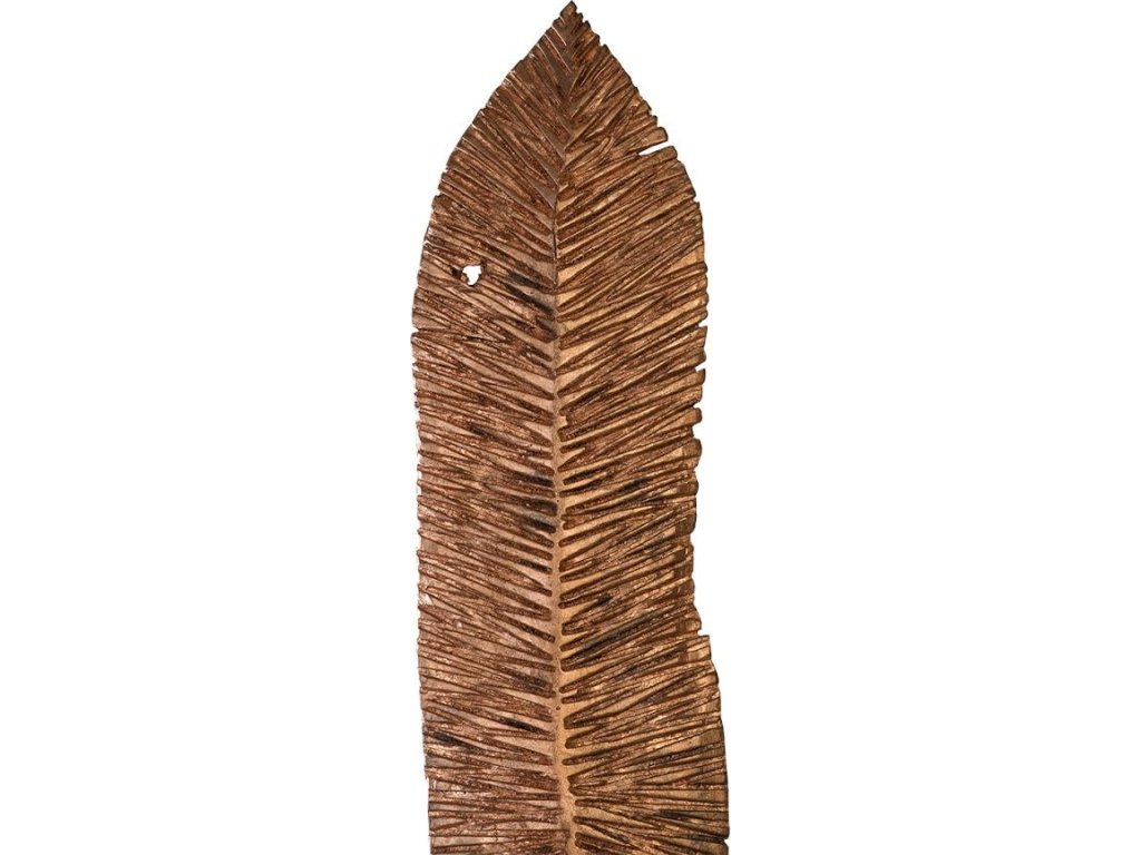 Carved Leaf on Stand, Copper Leaf, XL - image 1