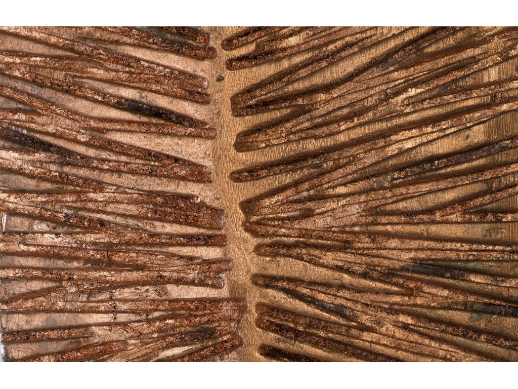 Carved Leaf on Stand, Copper Leaf, XL - image 2