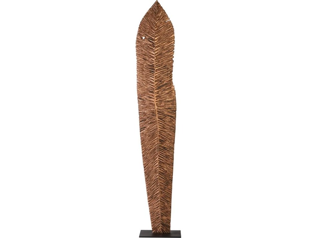 Carved Leaf on Stand, Copper Leaf, XL - main image