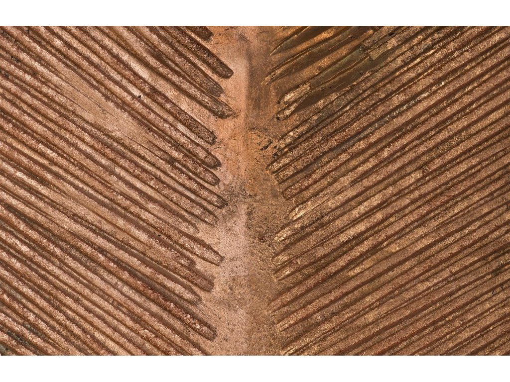 Carved Leaf on Stand, Copper Leaf, LG - image 2