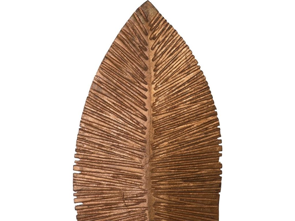 Carved Leaf on Stand, Copper Leaf, SM - image 1