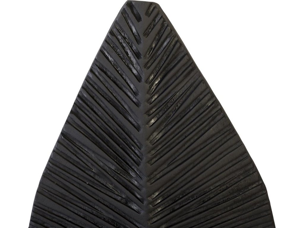 Carved Leaf on Stand, Burnt, SM - image 1