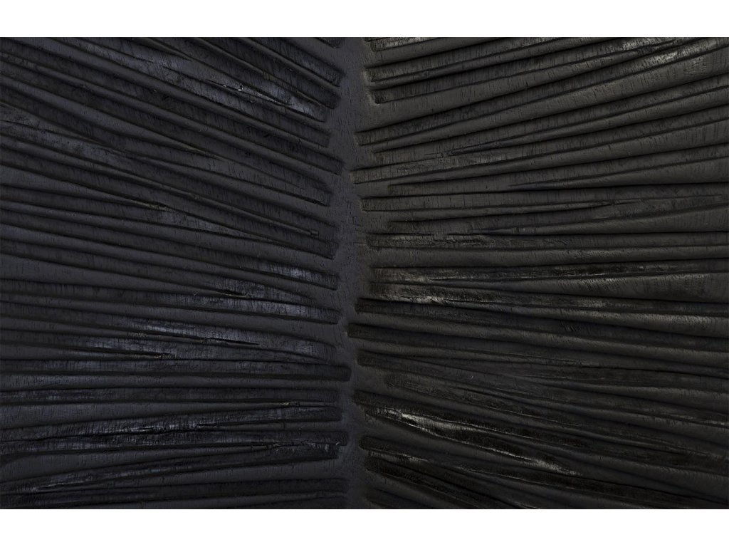 Carved Leaf on Stand, Burnt, SM - image 2