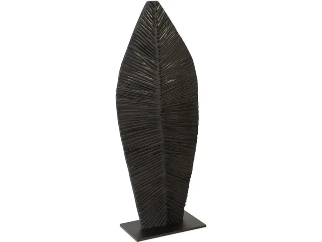 Carved Leaf on Stand, Burnt, SM