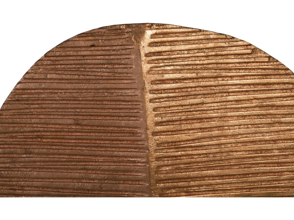 Carved Round Leaf on Metal Stand, LG - image 1