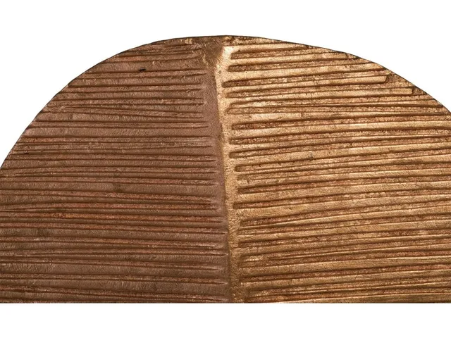 Carved Round Leaf on Metal Stand, LG - Alternative View