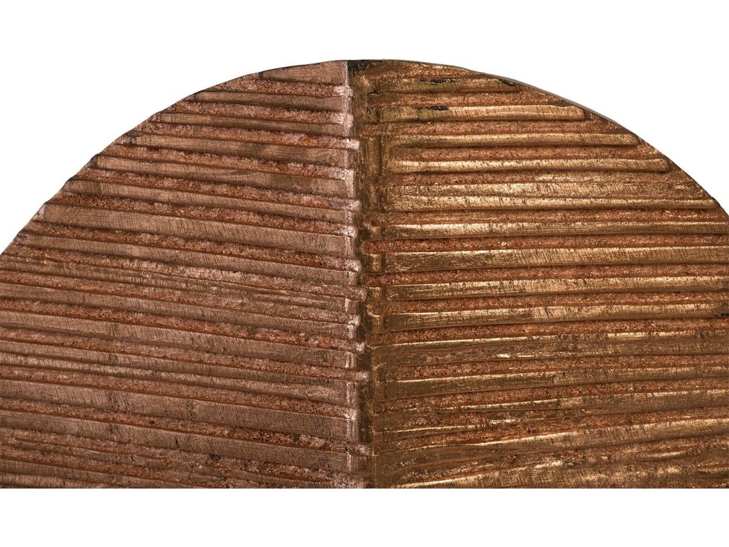 Carved Round Leaf on Metal Stand, SM - image 1