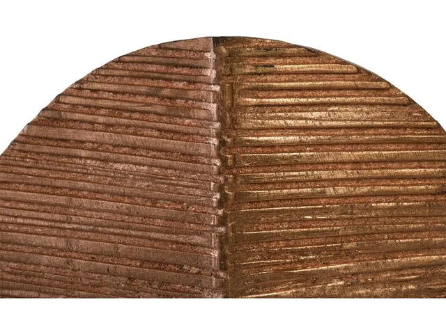 Carved Round Leaf on Metal Stand, SM - Alternative View