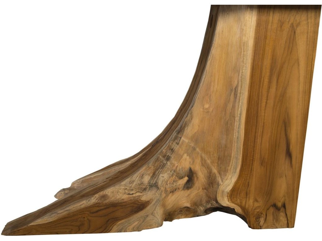 Teak Wood Console Table, Iron Sheet Top - image 2