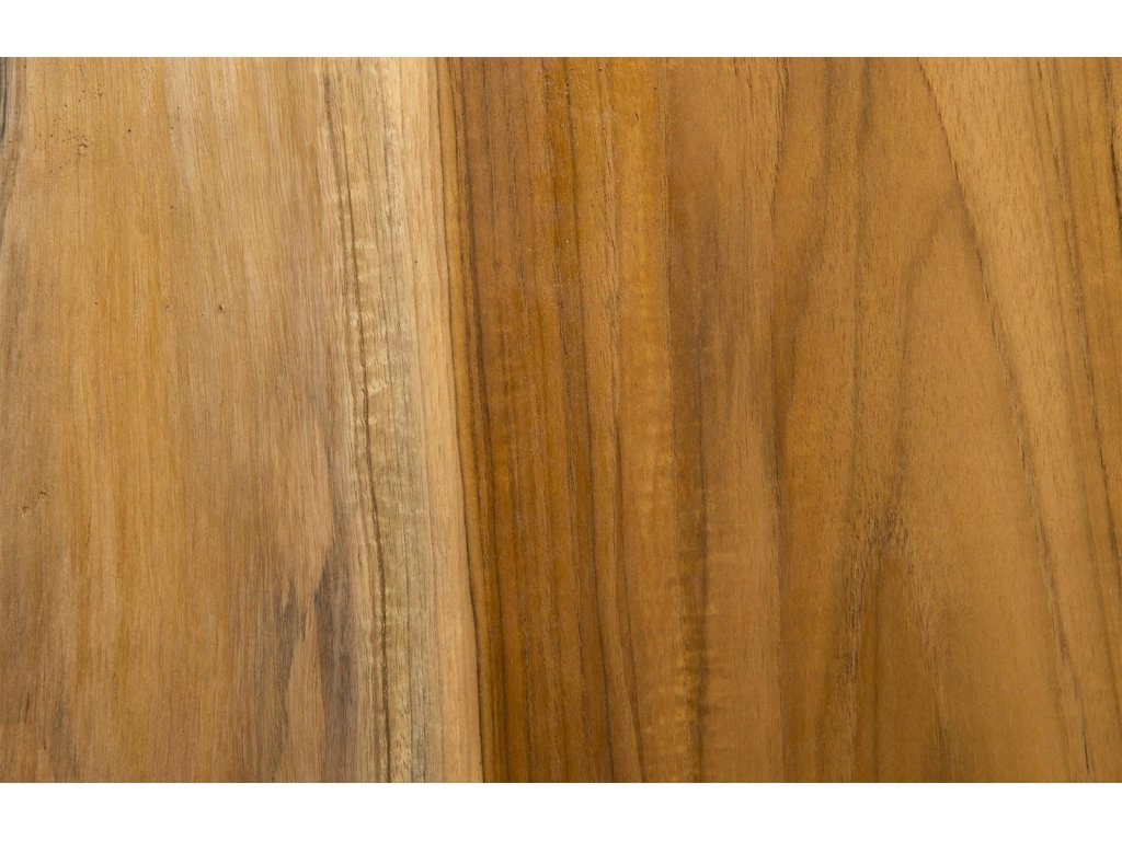 Teak Wood Console Table, Iron Sheet Top - image 3