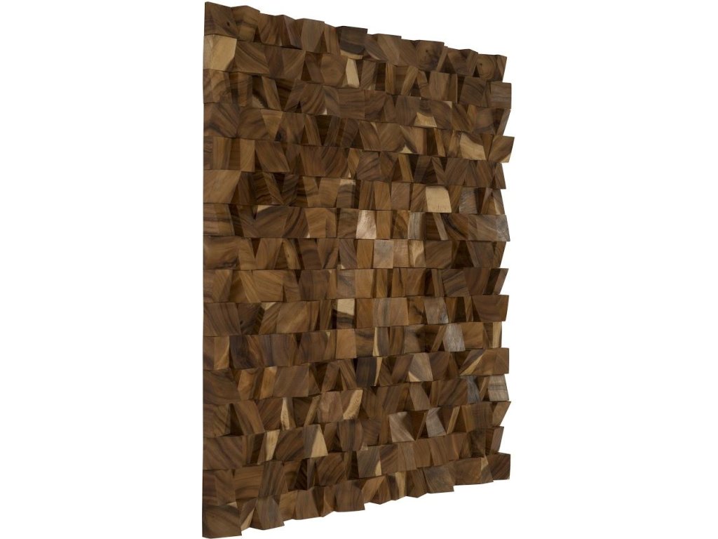 Blocks Wall Art, Chamcha Wood, Natural, LG - image 1