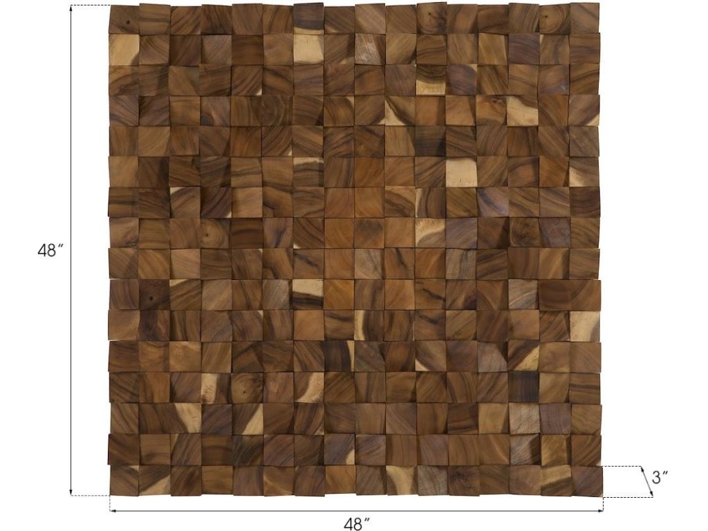 Blocks Wall Art, Chamcha Wood, Natural, LG - image 4