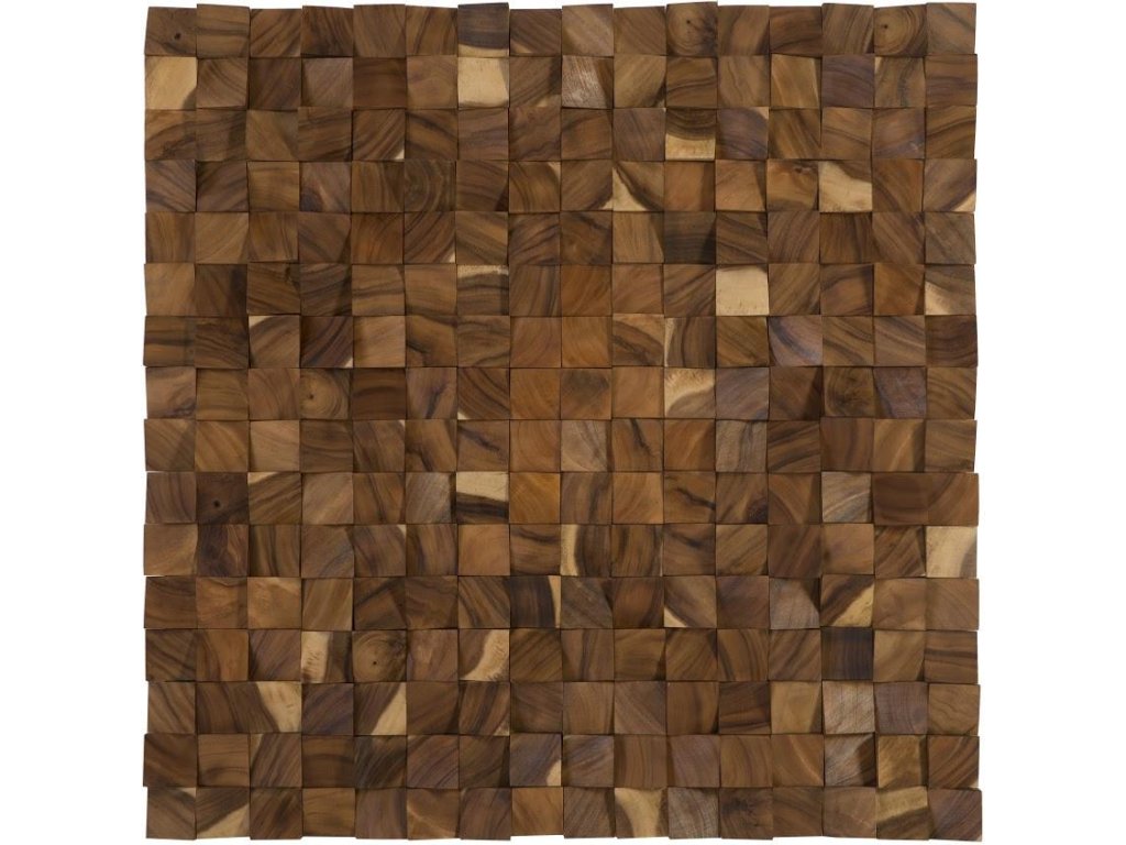 Blocks Wall Art, Chamcha Wood, Natural, LG - main image