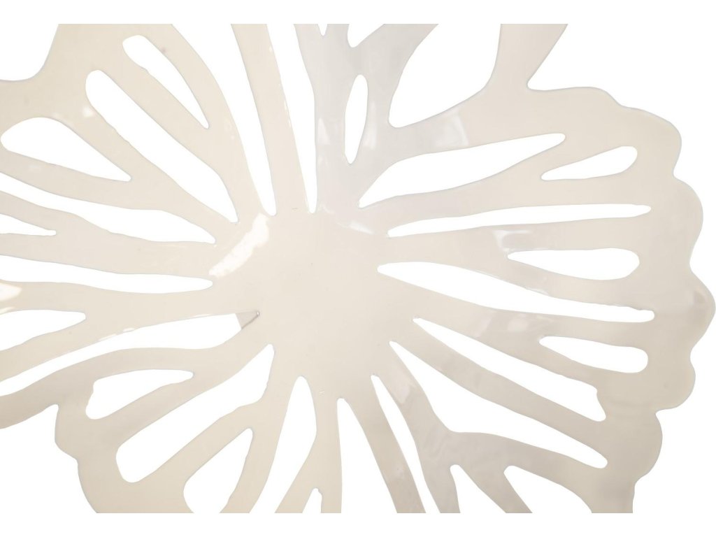 Flower Wall Art, Mini, White, Metal - image 2