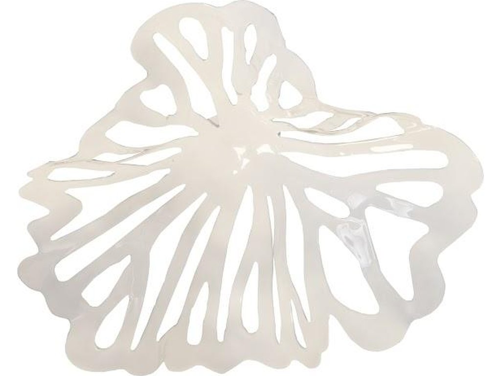 Flower Wall Art, Mini, White, Metal - main image