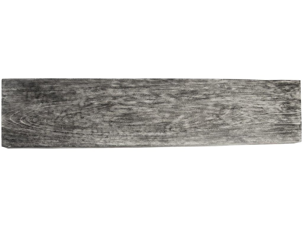 Origins Straight Edge Console Table, Metal U Legs, Gray Stone Finish - image 1