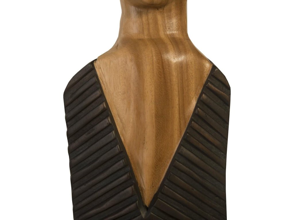 Vested Male Sculpture, Small, Chamcha, Natural, Black, Copper - image 2