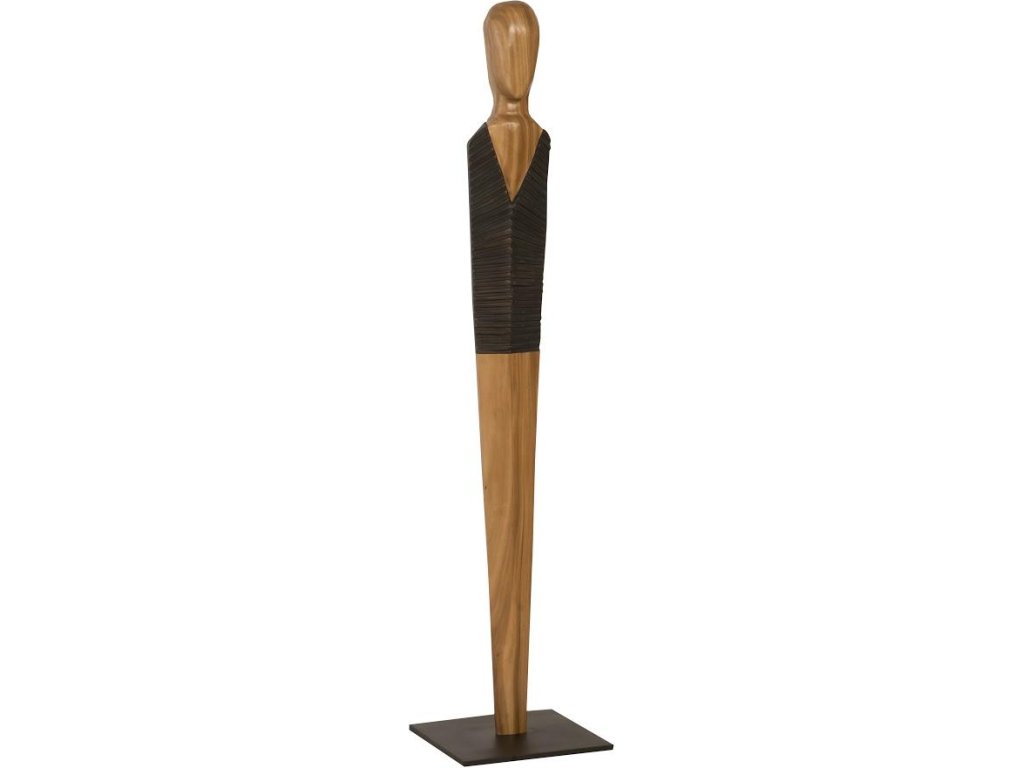 Vested Male Sculpture, Small, Chamcha, Natural, Black, Copper - main image