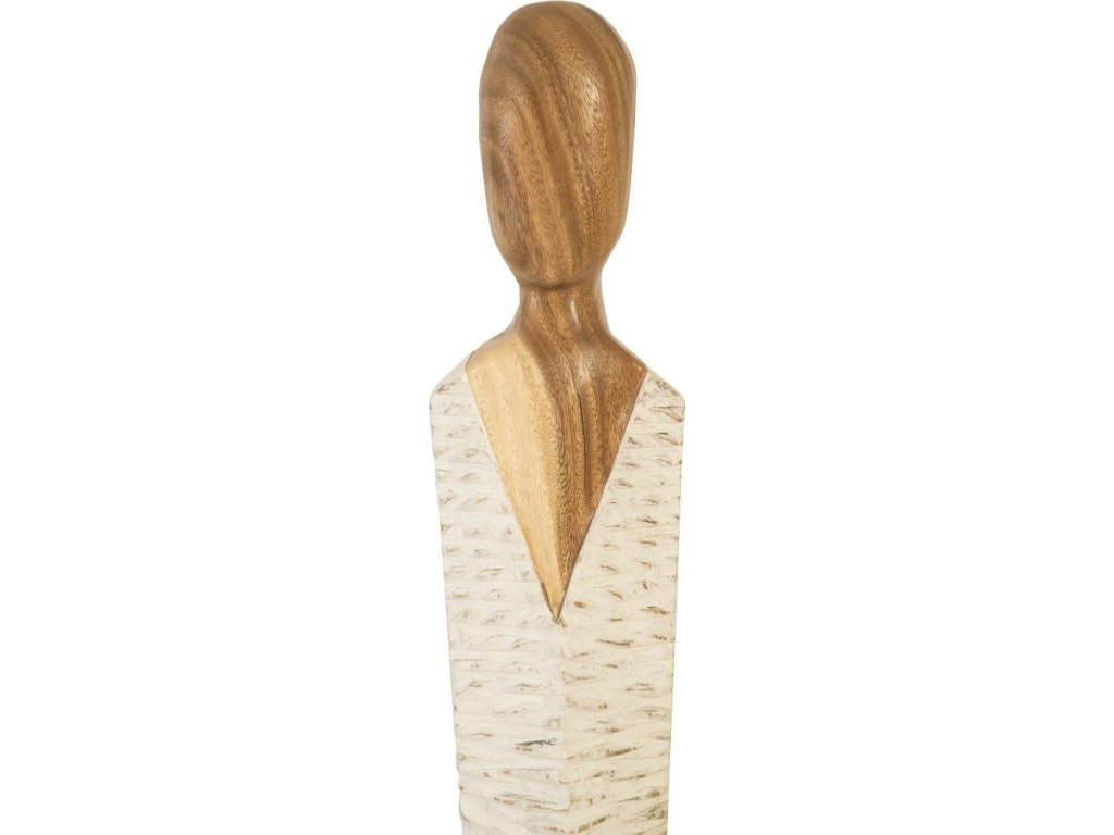 Vested Female Sculpture, Small, Chamcha, Natural, White, Gold - image 1