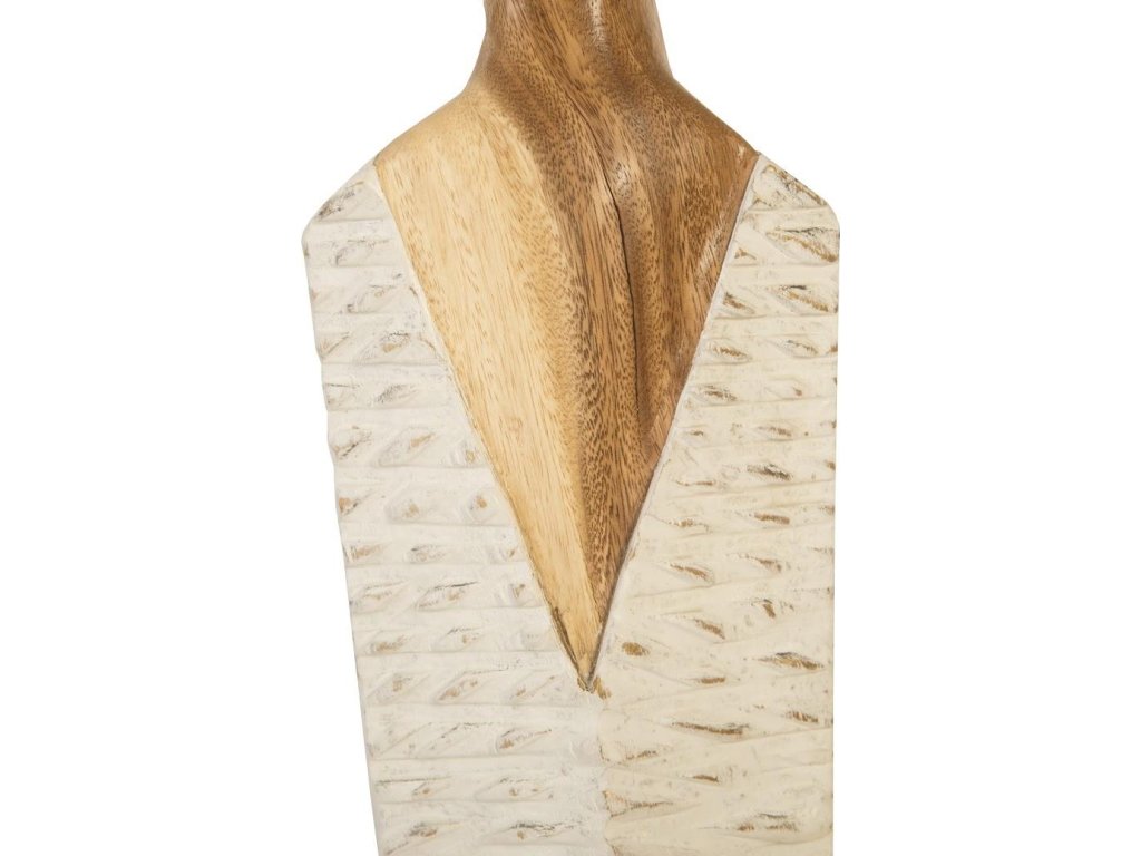 Vested Female Sculpture, Small, Chamcha, Natural, White, Gold - image 2