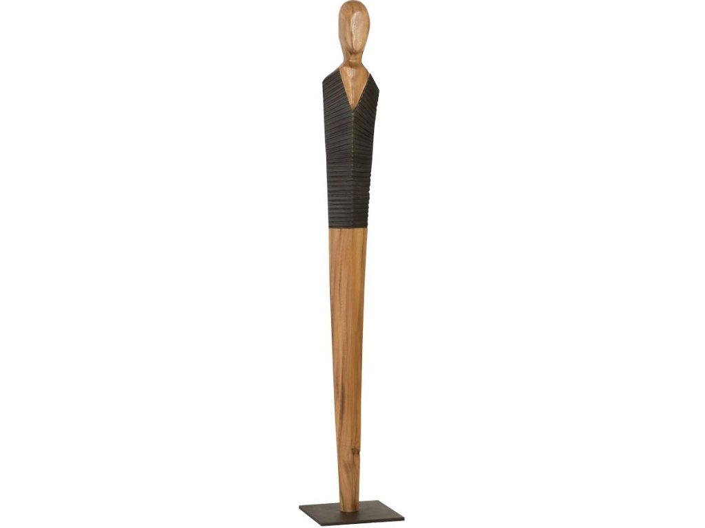 Vested Male Sculpture, Large, Chamcha, Natural, Black, Copper - main image