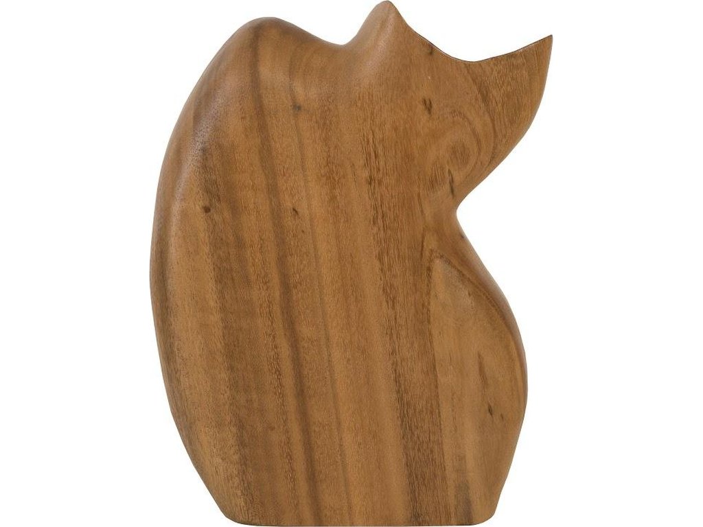 Nuzzled Cat Sculpture, Natural - image 1