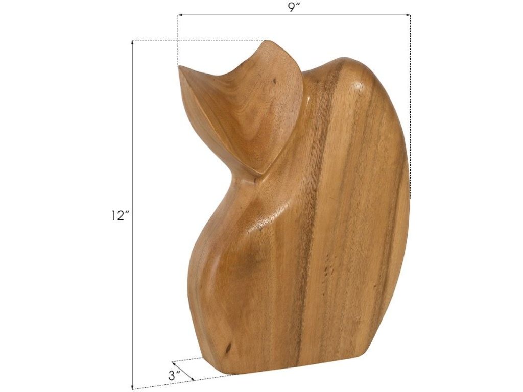 Nuzzled Cat Sculpture, Natural - image 4