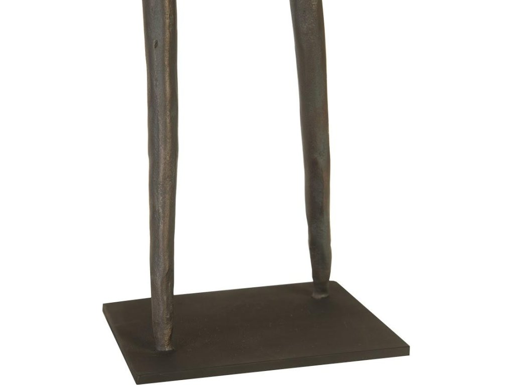 Abstract Figure on Metal Base, Bronze Finish, Elbow Bent - image 3